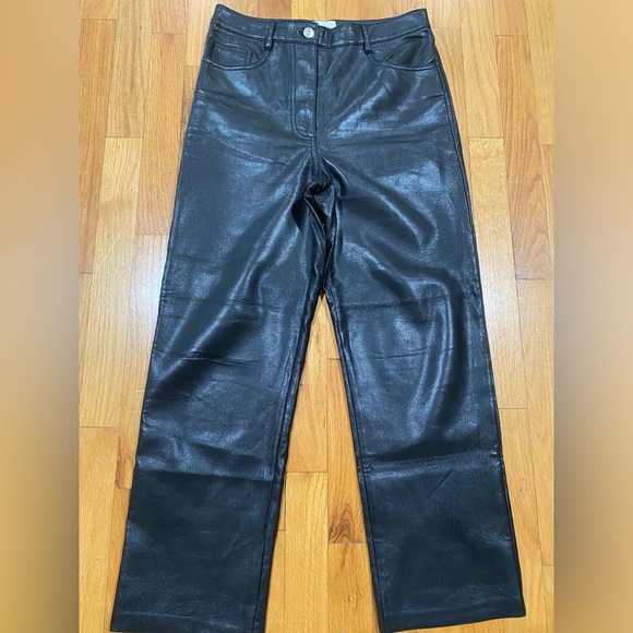 Wilfred High Waist Black Faux Leather Pant - Picture 1 of 5